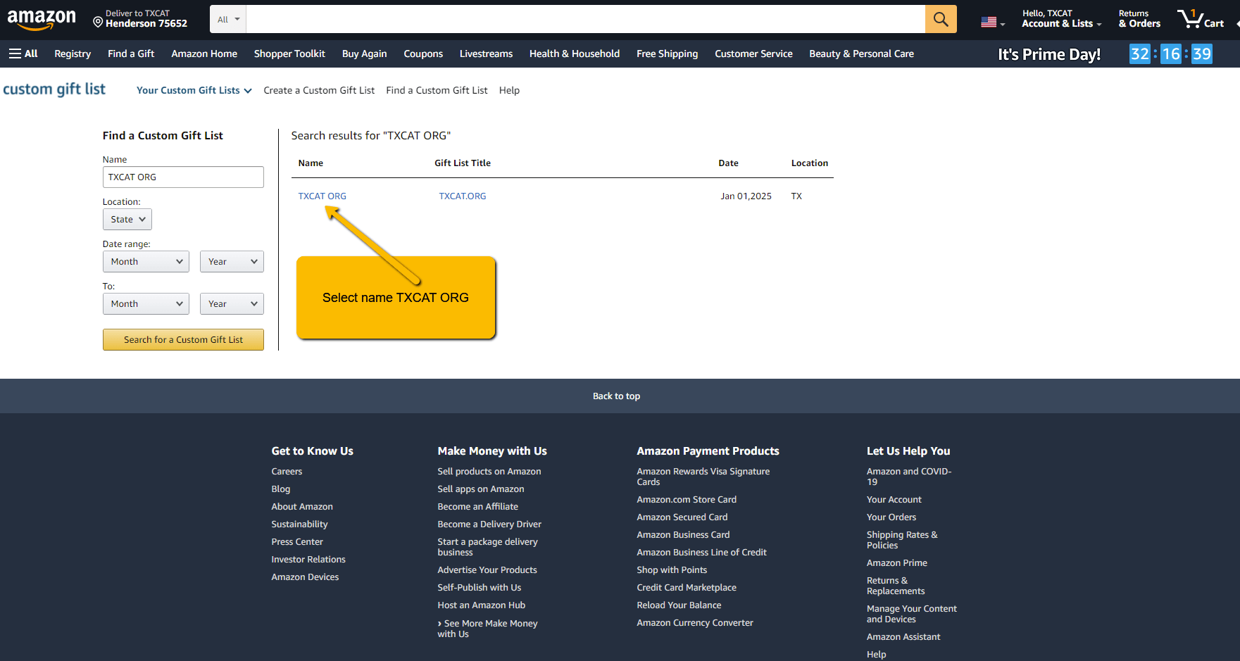 Amazon Gift Registry Texas Cat Org