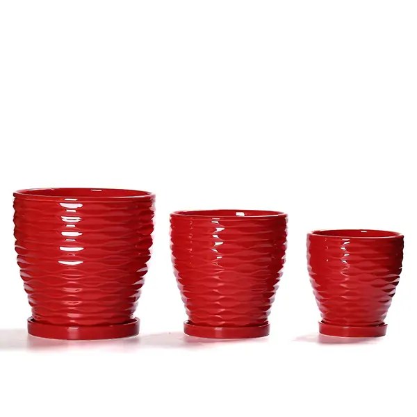 Colorful Plant Containers , Flower Pot Set Wholesale flower pots