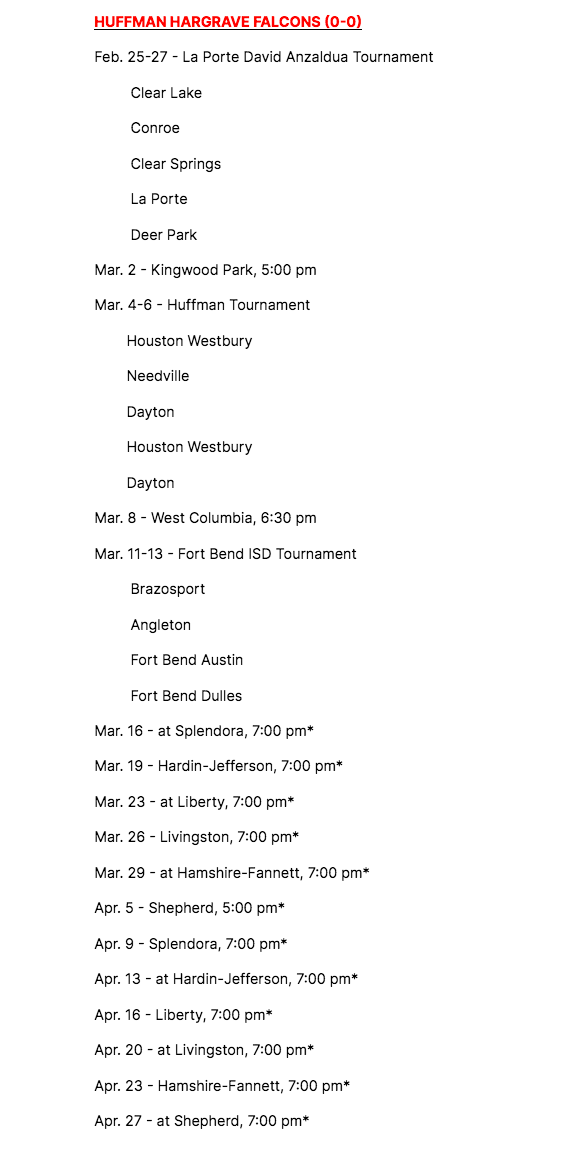 214A Texas Highschool Baseball