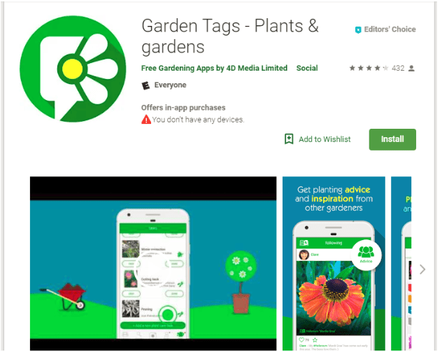 Gardening App Review Garden Tags