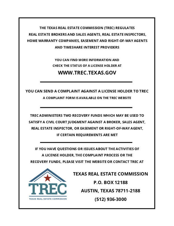 Texas Real Estate Consumer Protection Notice » Texas Owner Finance
