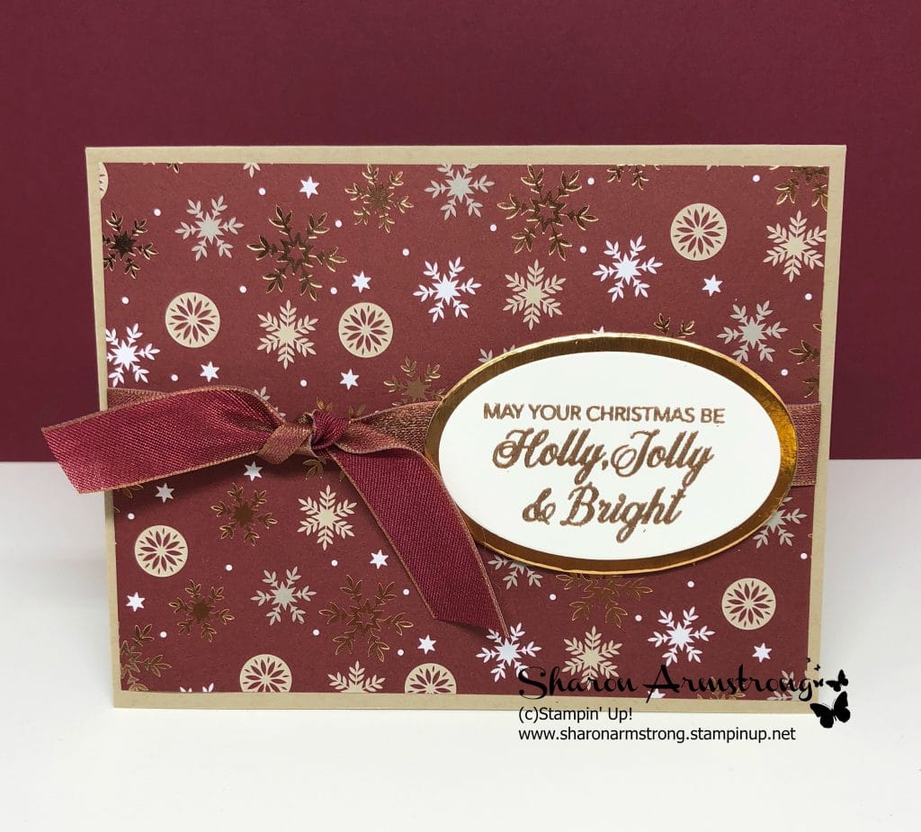 Fancy DIY Christmas Card Quick and Easy TX Stampin' Sharon