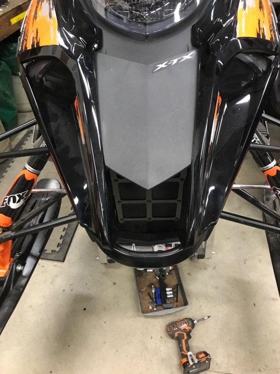 Installed the BOP Snow free intercooler guard. TY4stroke Snowmobile