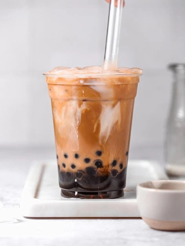 Coffee Milk Bubble Tea with Chewy Boba thank you berry much