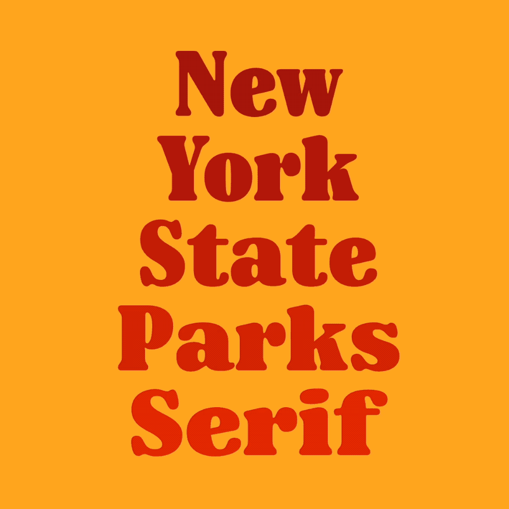 New York State Parks Typeface Ty Finck, Graphic Design in Ithaca, New York