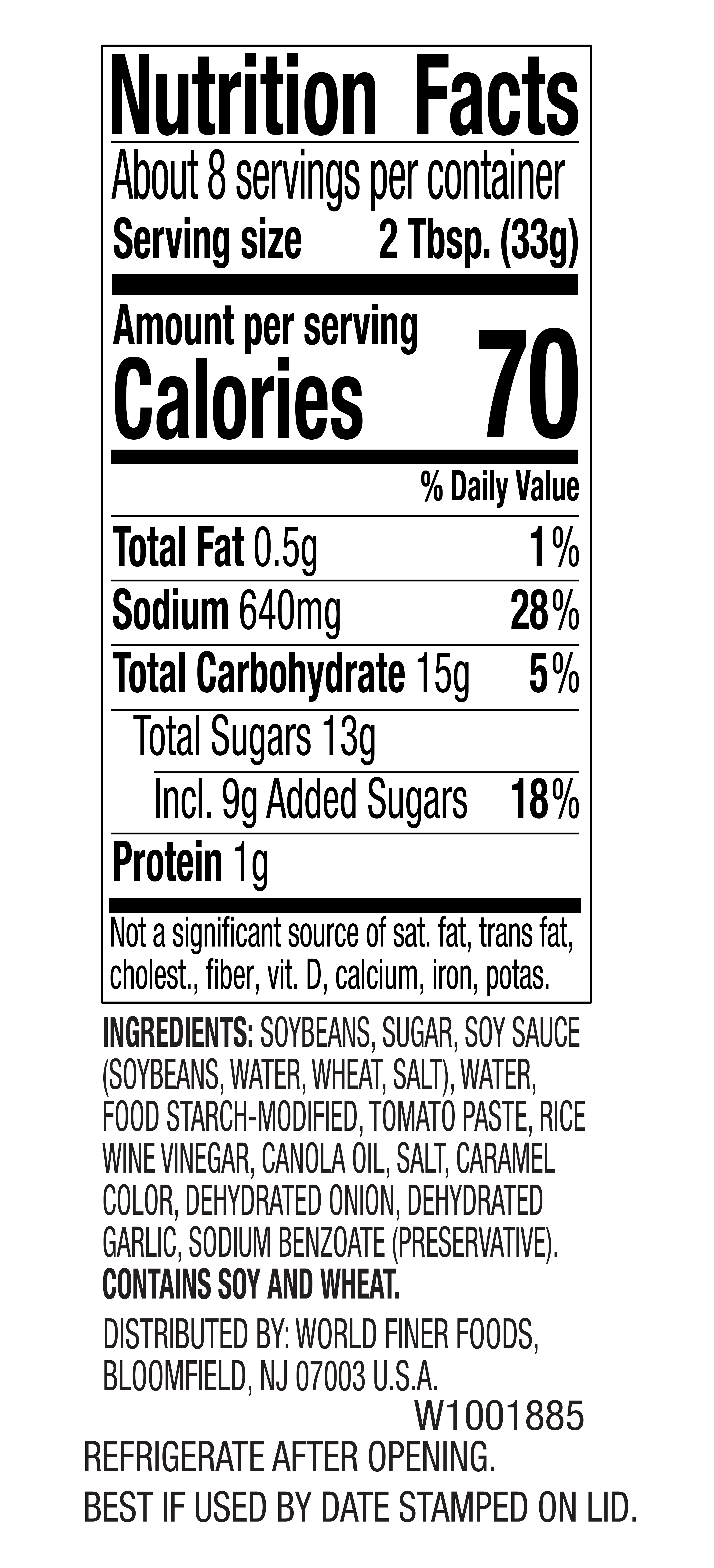 Hoisin Sauce Ty Ling Food Products