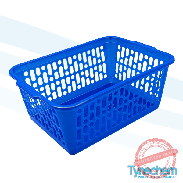 PLASTIC HANDY BASKETS LARGE ROYAL BLUE TYNECHEM