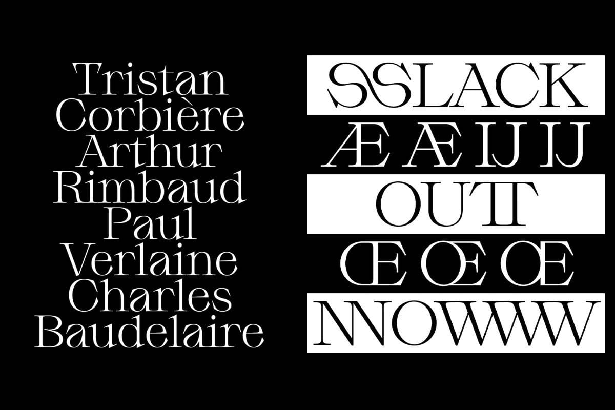 Due Studio's New Jagged Serif Fonts Decay White and Slack Light TYPE01