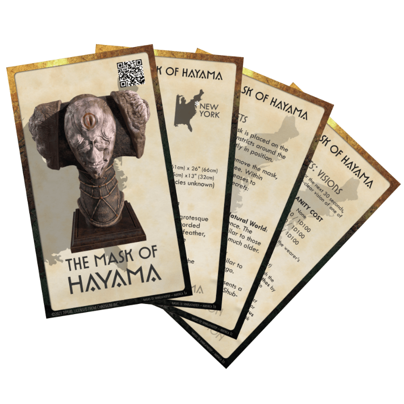 Masks of Nyarlathotep 3D Prop Set Pack 2 America, England Type 40