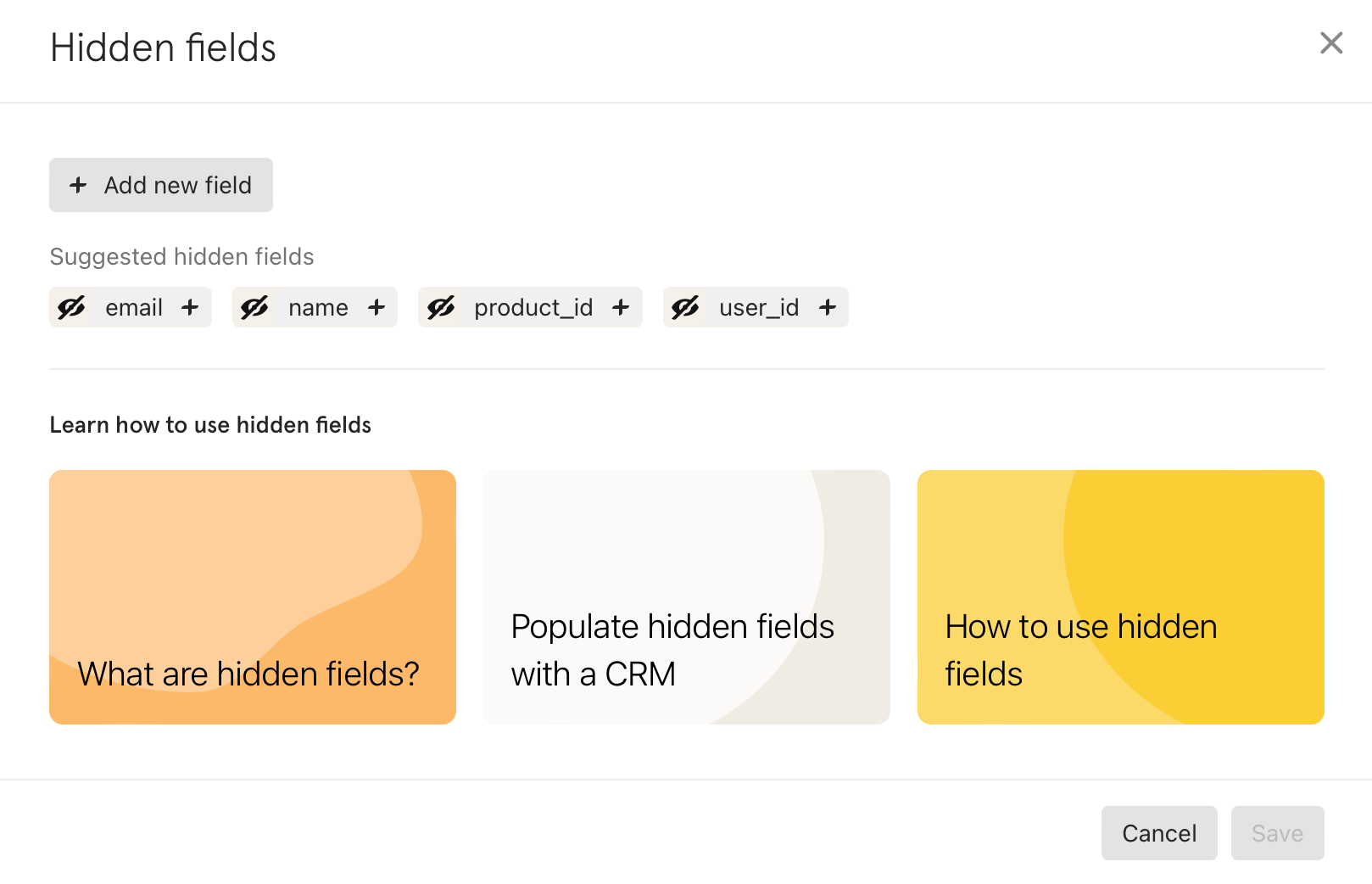 Using Hidden Fields Help Center Typeform