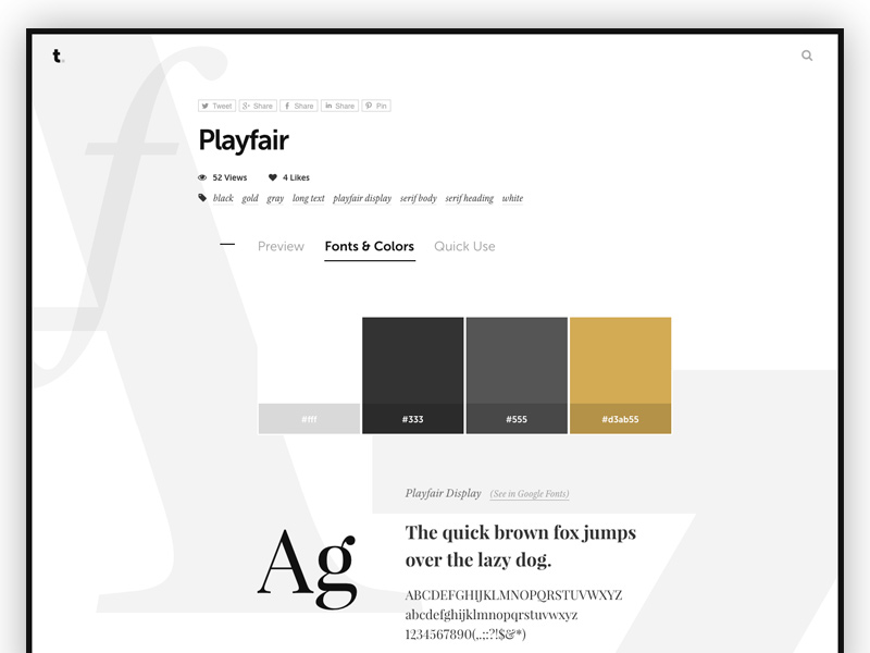 A showcase of web typography designs
