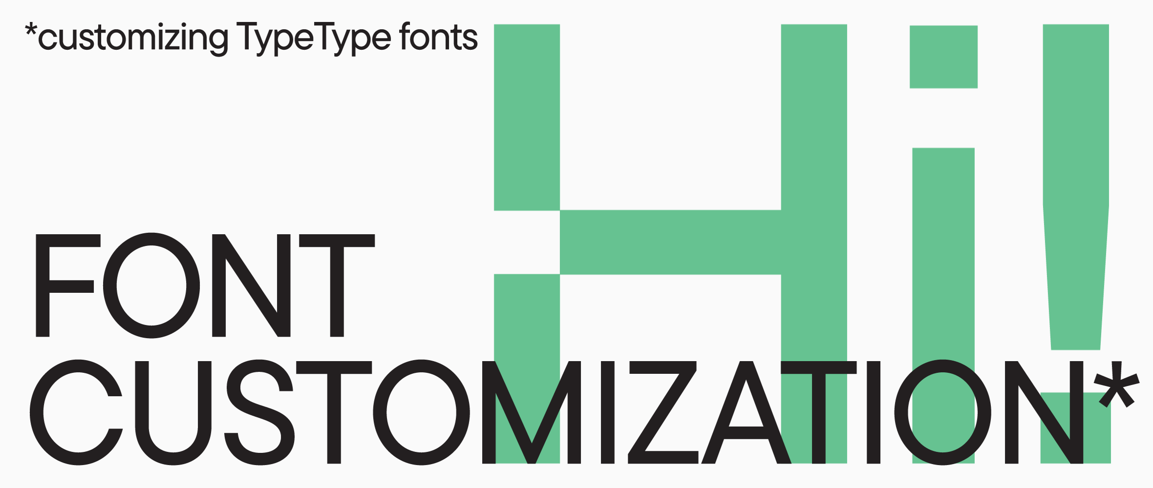 Custom fonts Design TypeType®