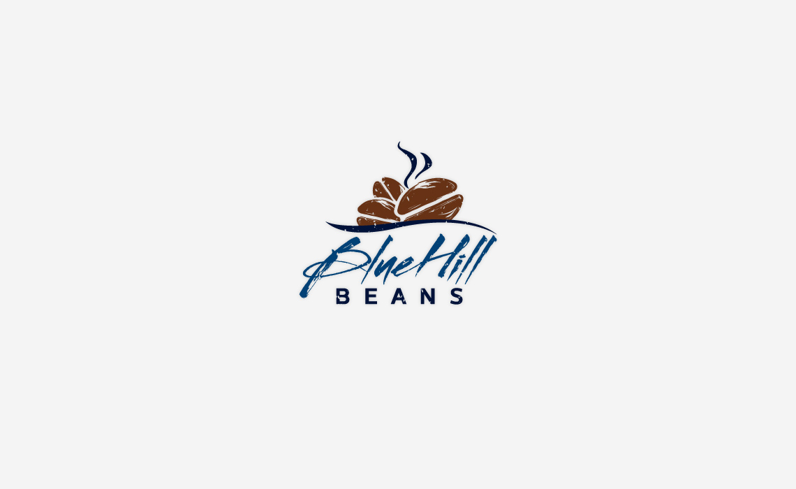 Blue Hill Beans Coffee Logo Design Typework Studio Design Agency