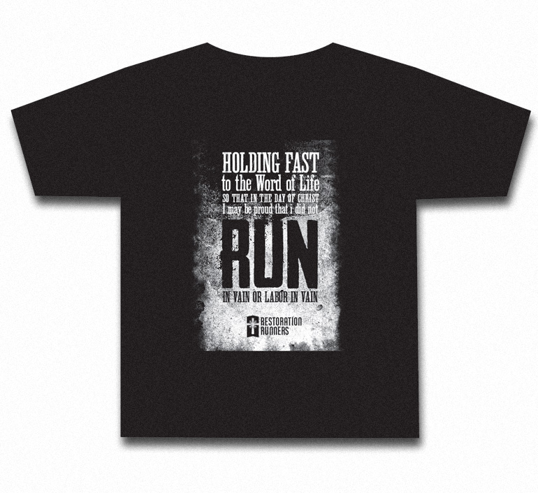 Restoration Church Runner TShirt Design Typework Studio