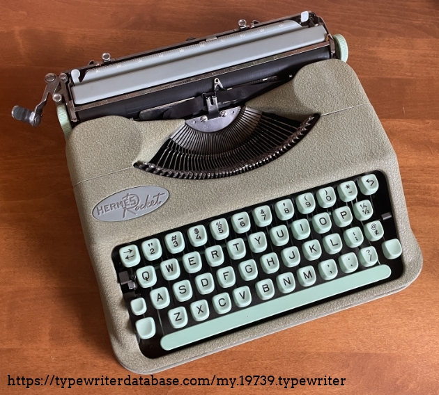 1959 Hermes Rocket on the Typewriter Database