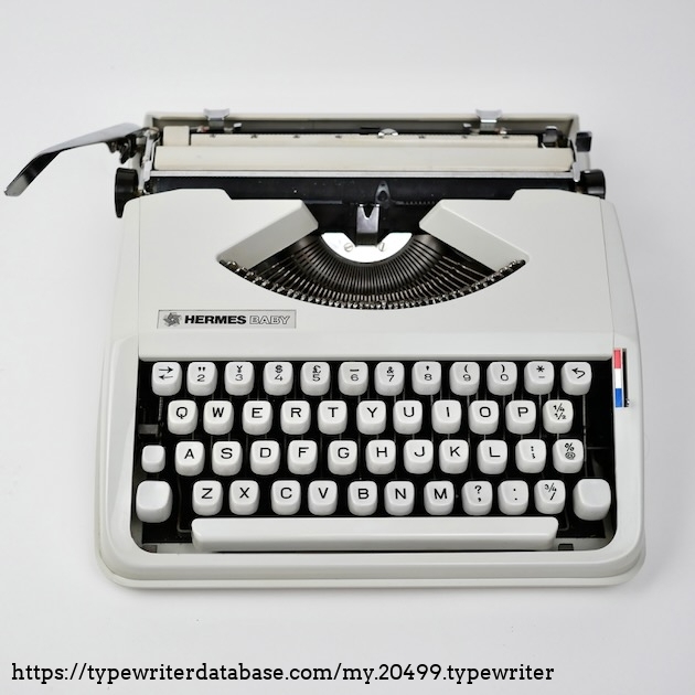 197X Hermes Baby on the Typewriter Database