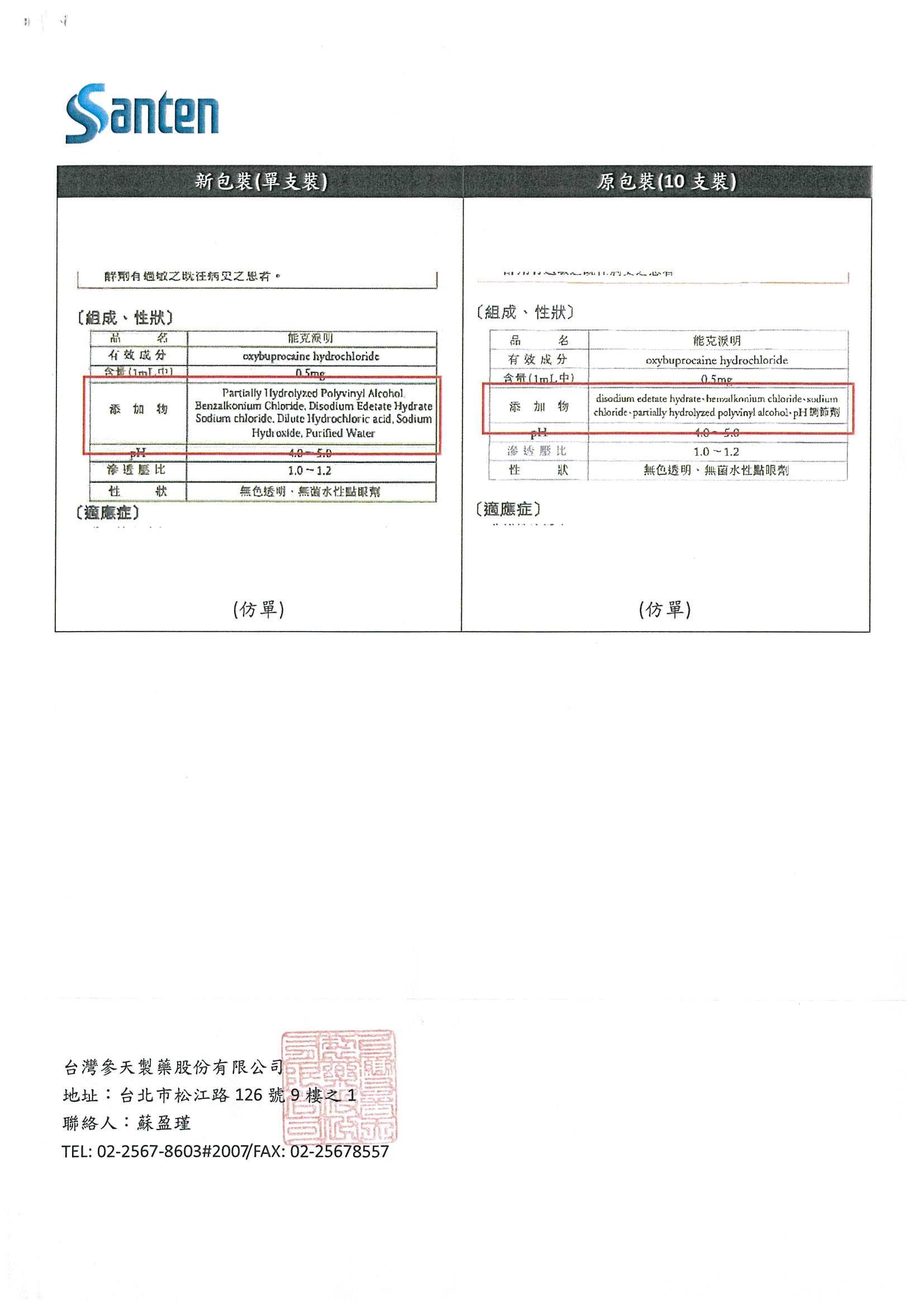 【協同轉發】台灣參天製藥股份有限公司藥品變更事宜說明(能克淚明) 台灣年輕藥師協會