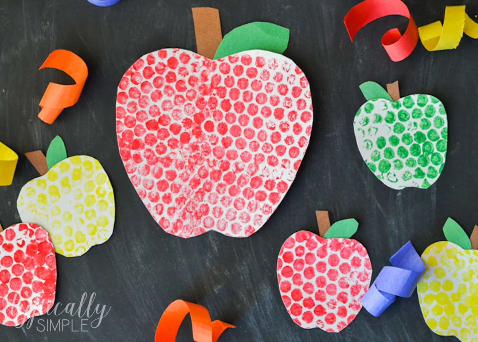 Bubble Wrap Painting Apples Craft Typically Simple