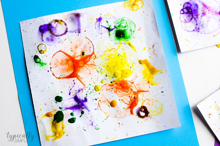 Bubble Painting: Colorful Craft for Kids - Typically Simple