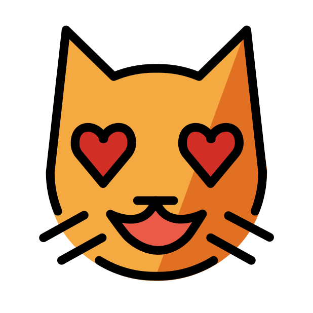 smiling cat face with heartshaped eyes Emoji Meanings