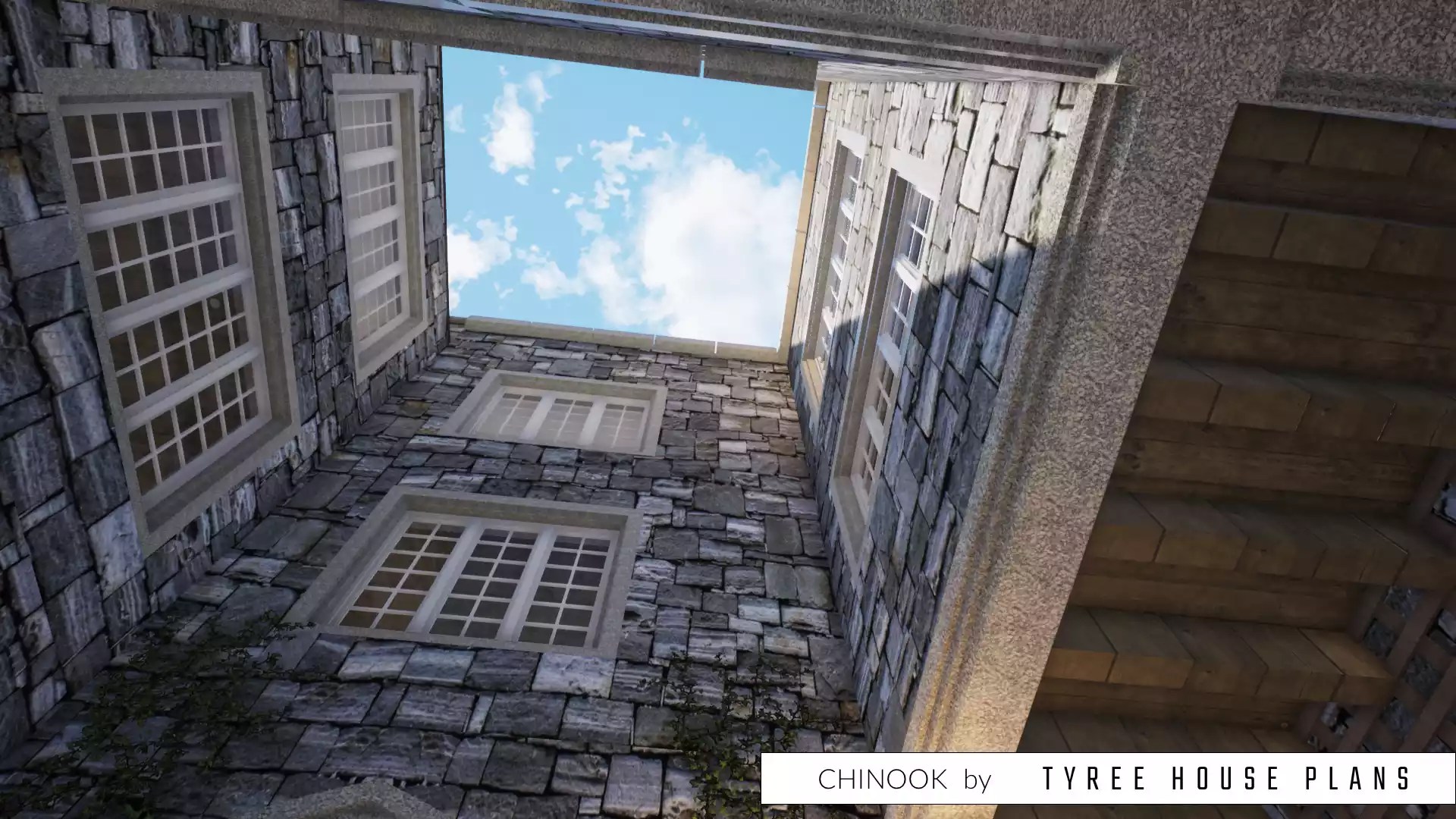 Chinook. The Tower Castle with Greenhouse by Tyree House Plans.