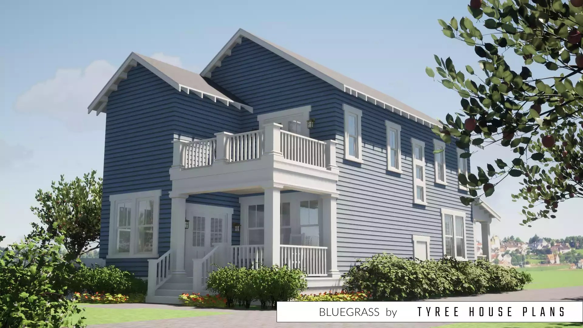 Bluegrass. Tiny 3 Bed Farmhouse by Tyree House Plans.