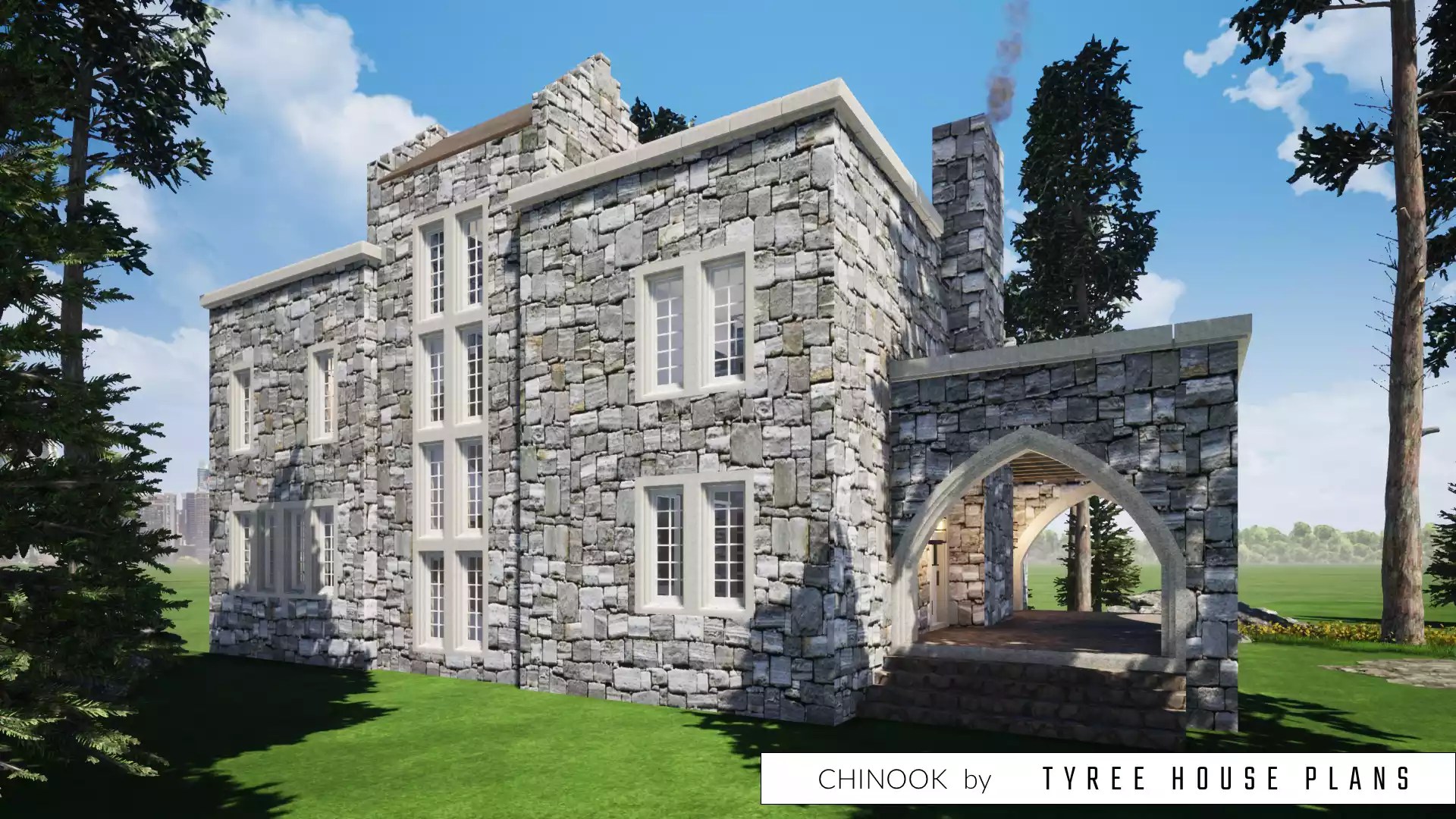 Chinook. The Tower Castle with Greenhouse by Tyree House Plans.