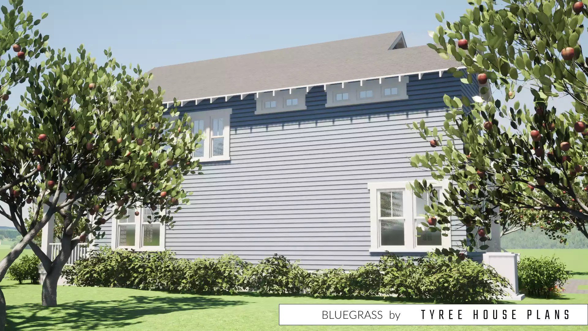 Bluegrass. Tiny 3 Bed Farmhouse by Tyree House Plans.