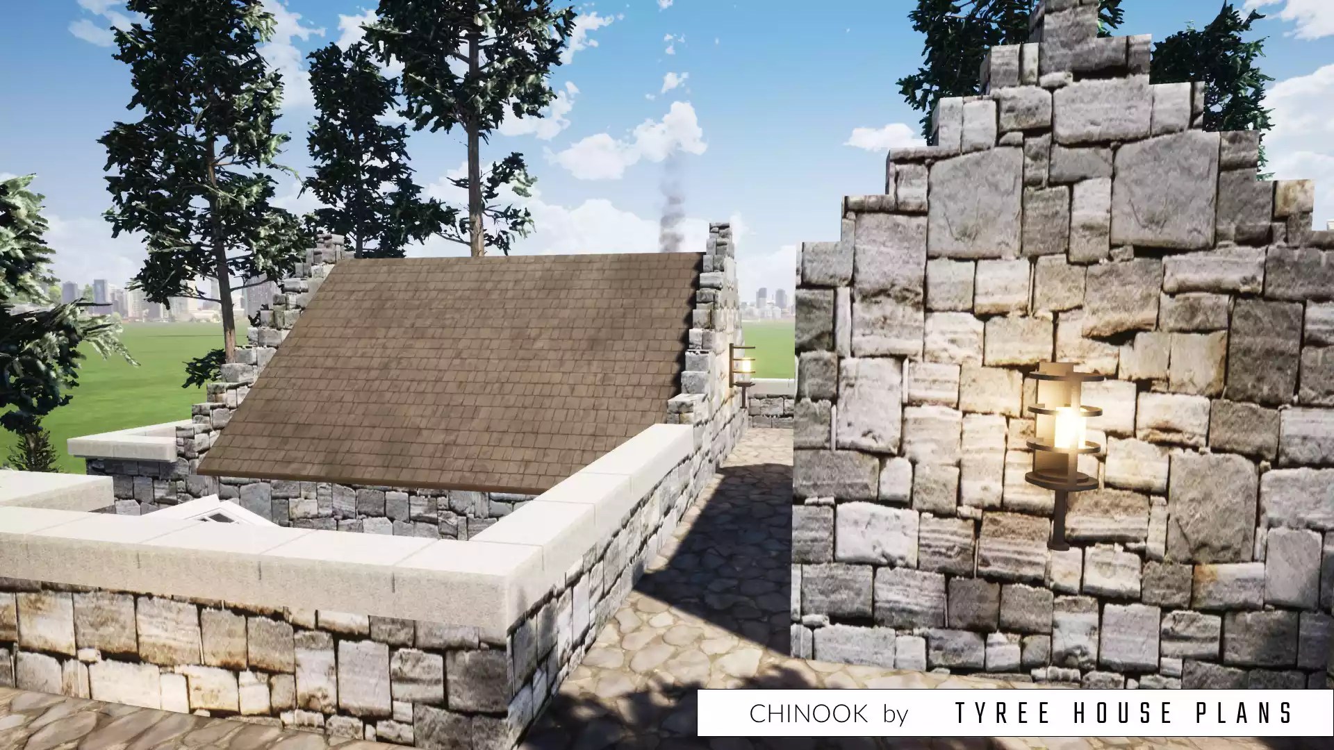 Chinook. The Tower Castle with Greenhouse by Tyree House Plans.