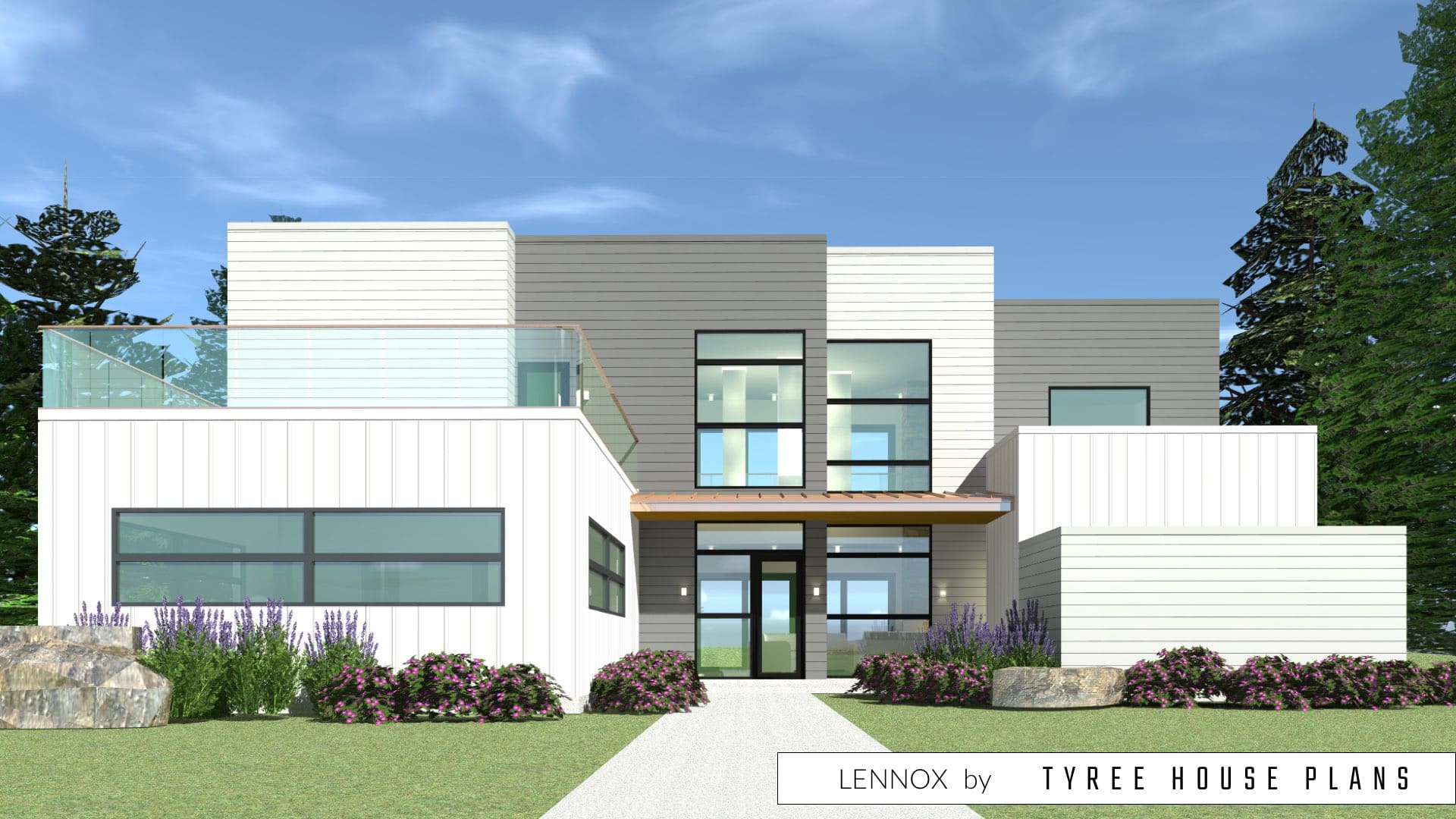 Lennox. 4 Bedroom Modern Home with Rooftop Terrace by Tyree House Plans.