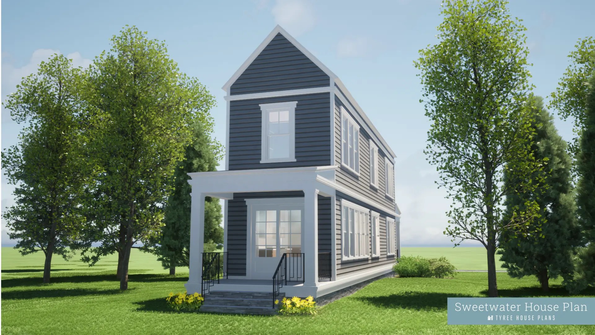 Sweetwater. The Extra Narrow Two Bedroom Home by Tyree House Plans