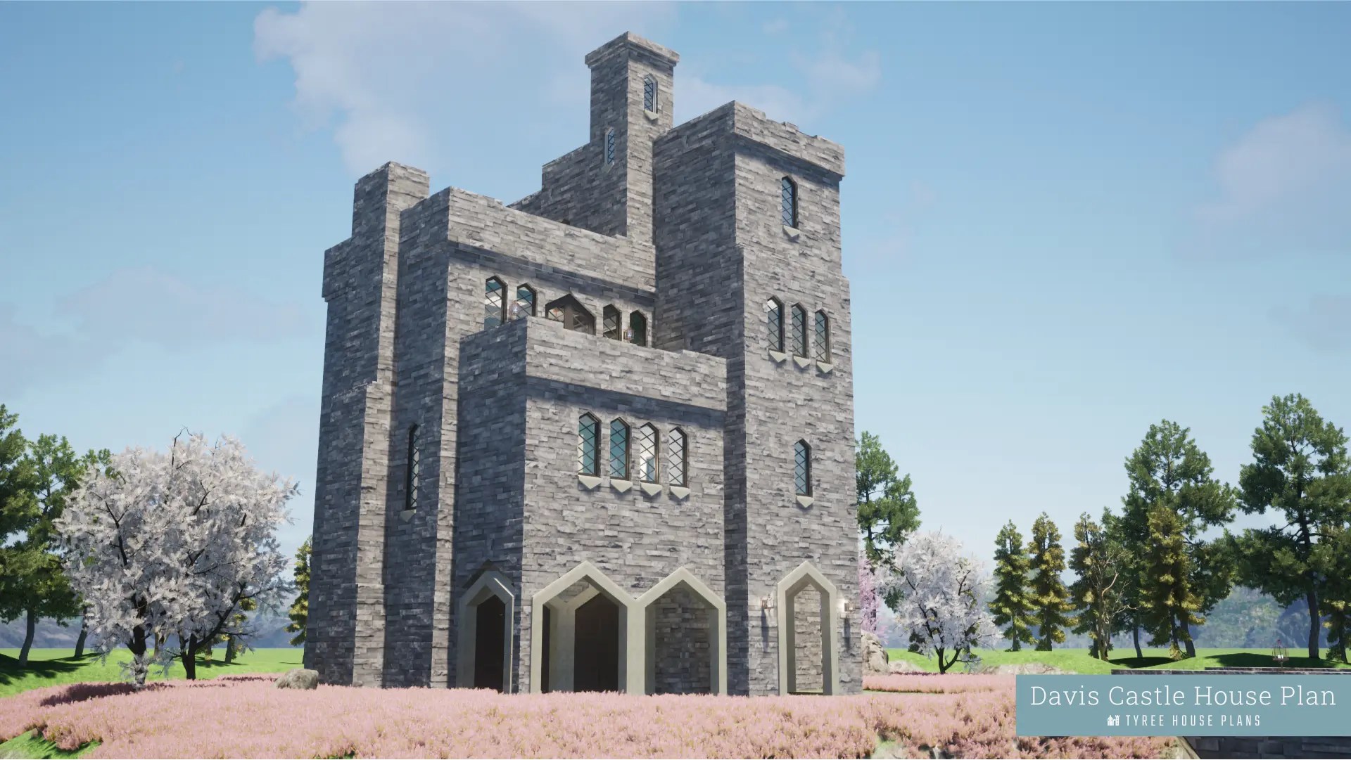Davis Castle. Tower House by Tyree House Plans.