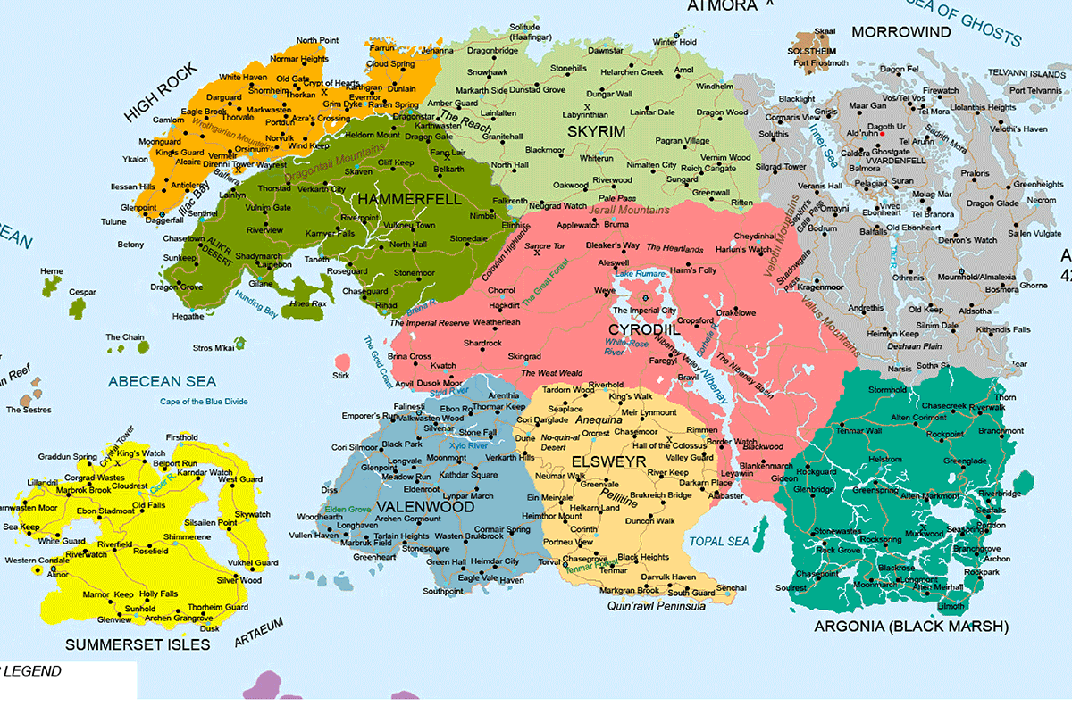 Elder Scrolls Complete Map