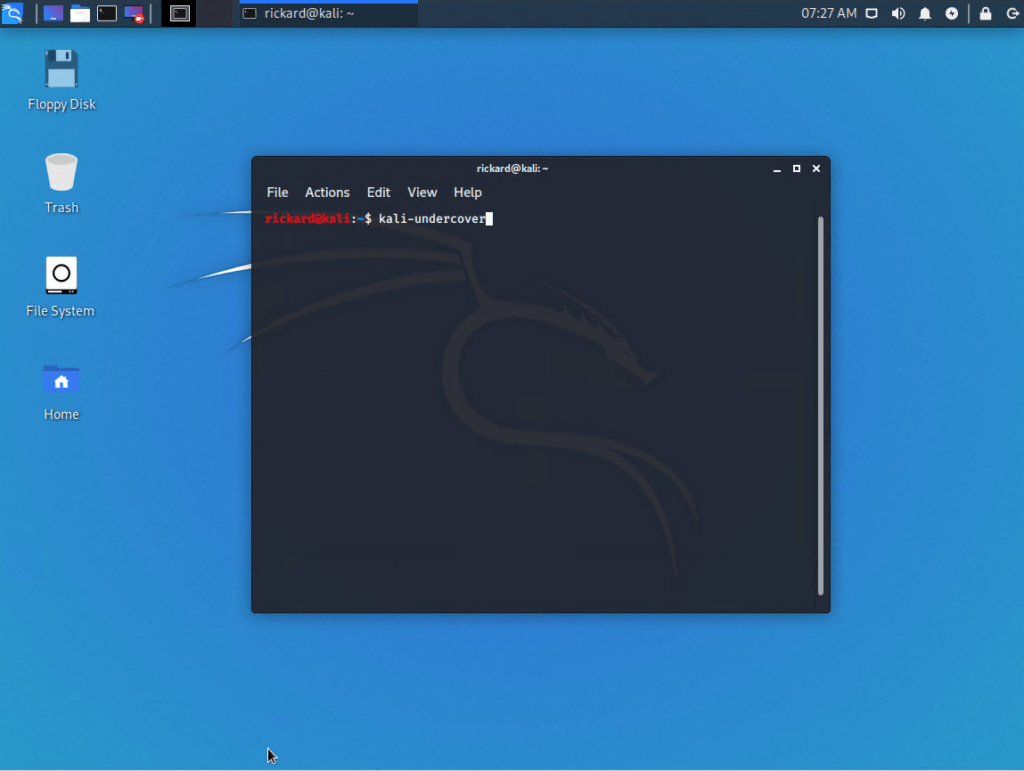 How to use Undercovermode in Kali Linux
