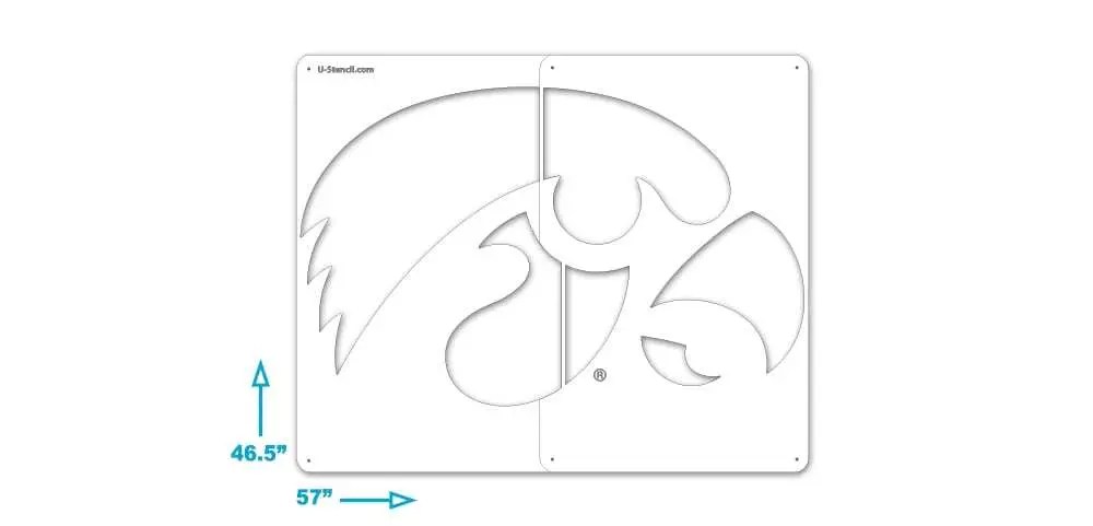 Iowa Hawkeyes Lawn Stencil Kit UStencil A Stencil Universe