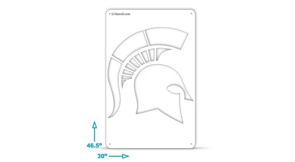 Michigan State Spartan Helmet Stencil The Tailgater UStencil A