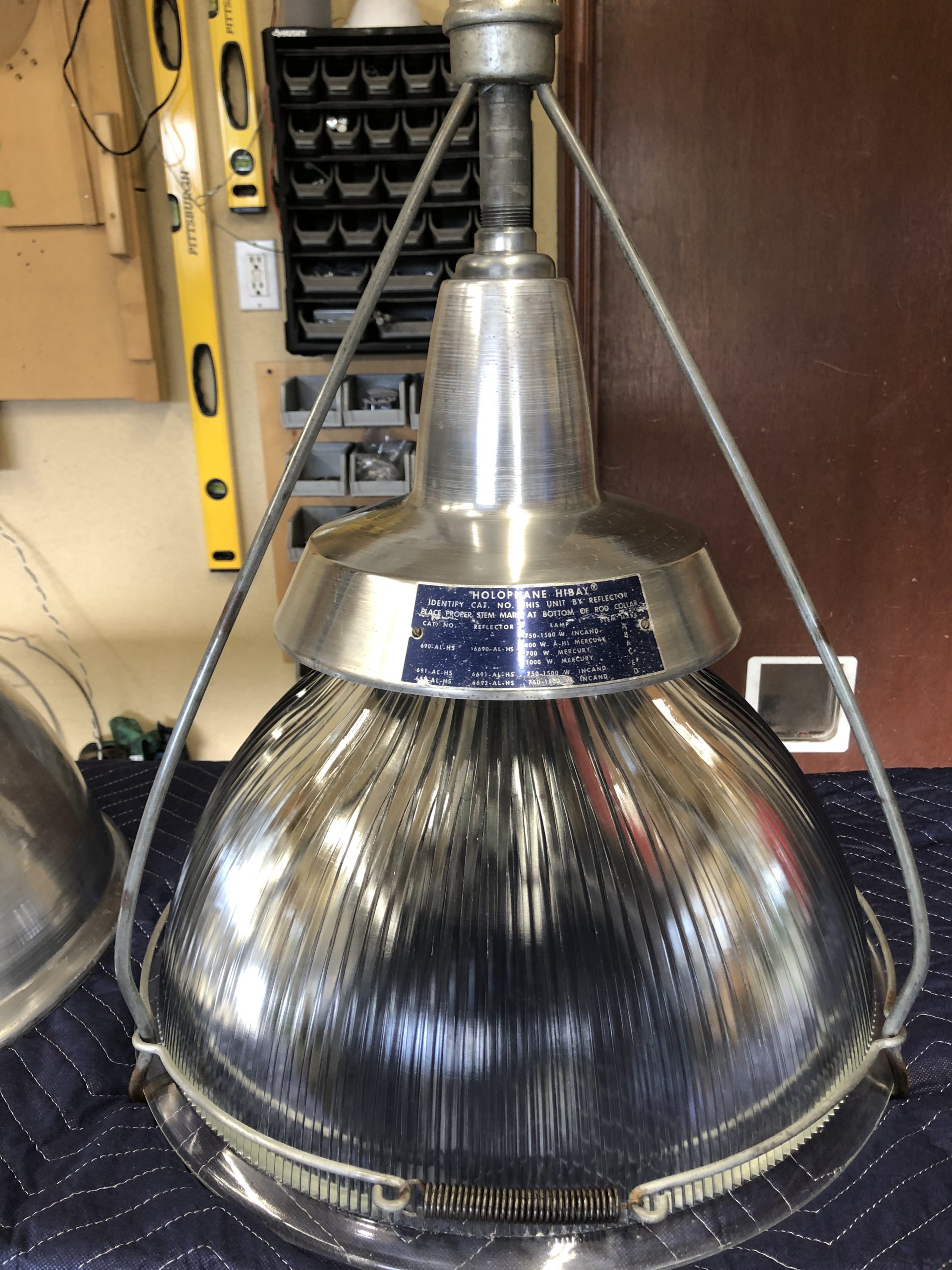 Vintage Holophane Hibay lights UTurn Designs