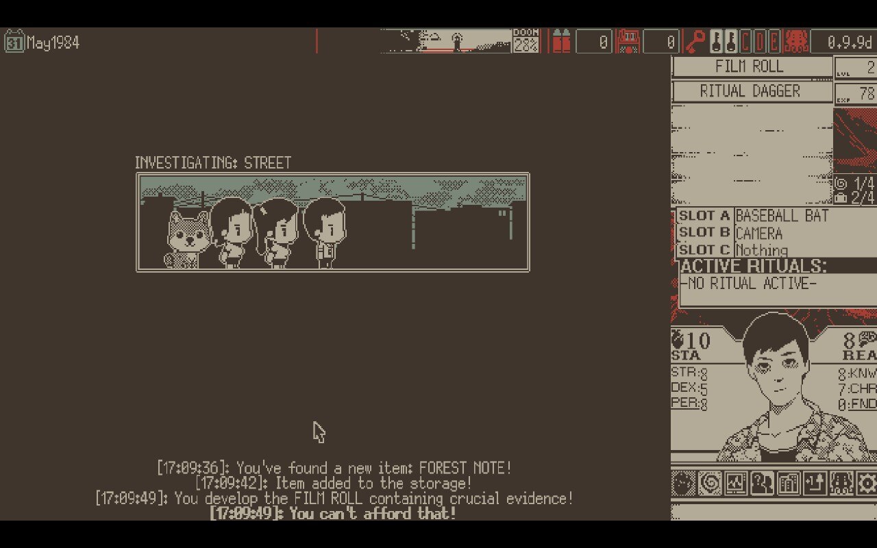World of Horror User Interfaces Are Scary Talking Time