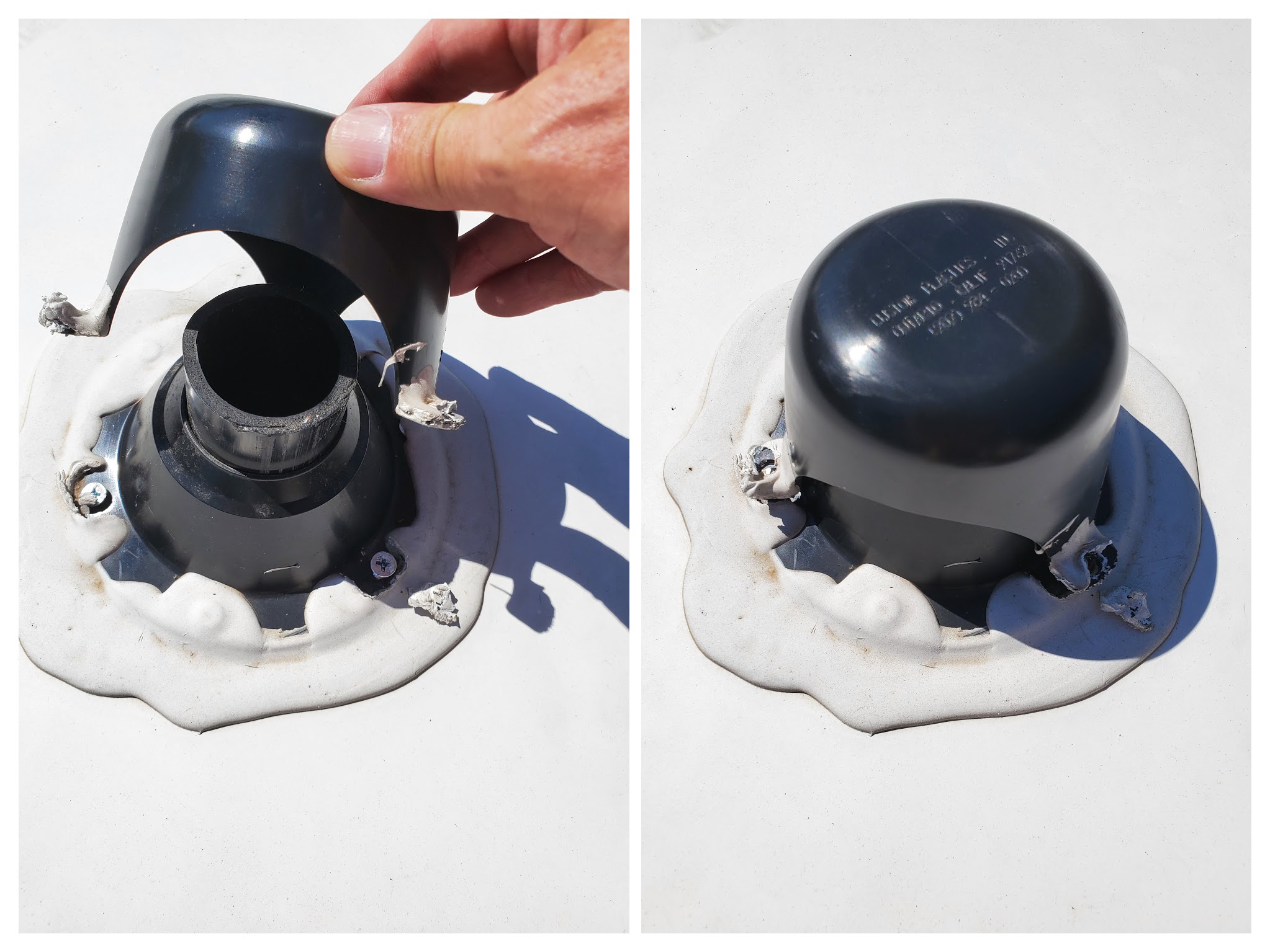 Black tank vent pipe cover was not attached on roof! iRV2 Forums