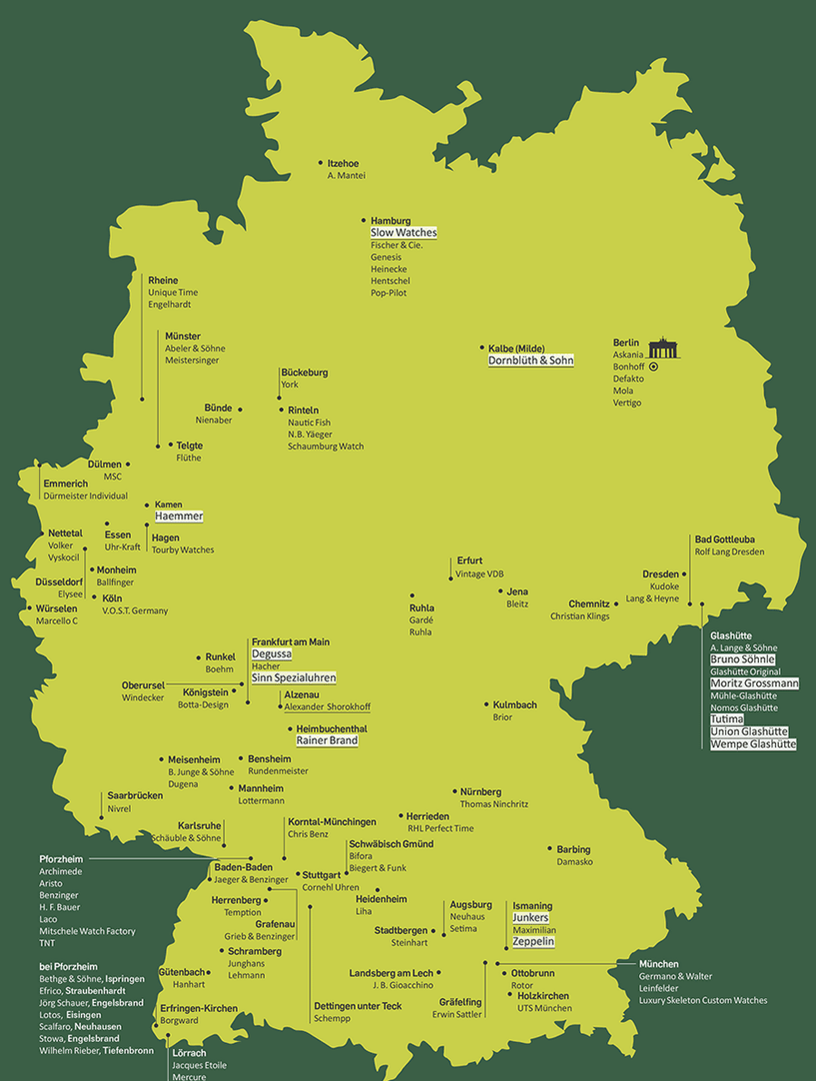 German Brands on the Map WatchUSeek Watch Forums