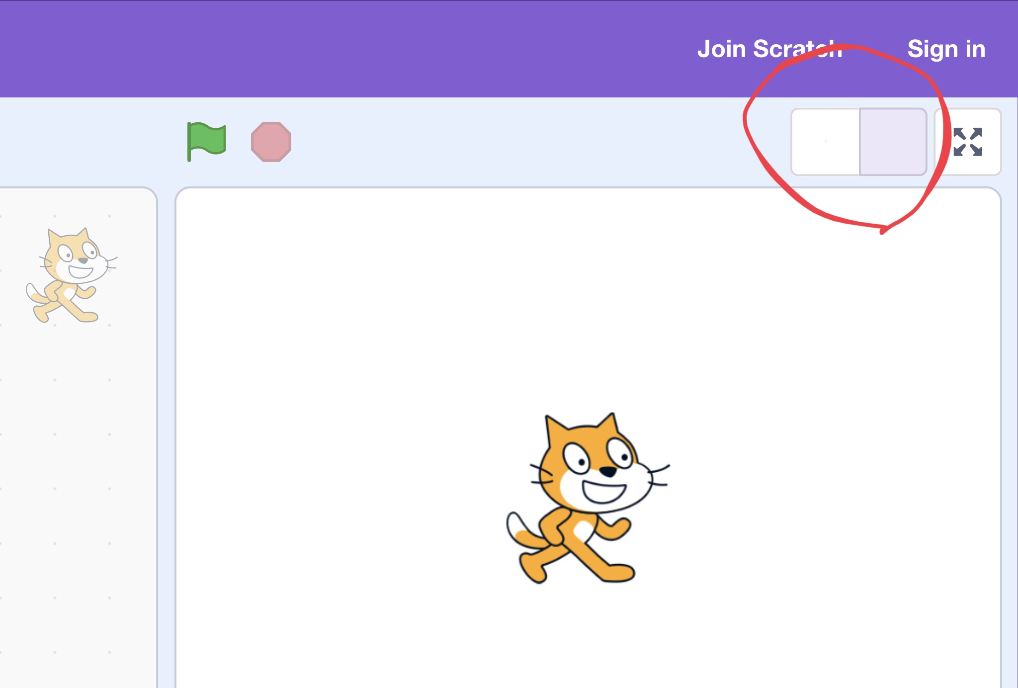 Screen Size Buttons Disappeared Discuss Scratch