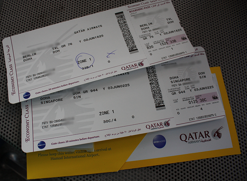 Qatar Airways 7878 DohaSingapore In Y