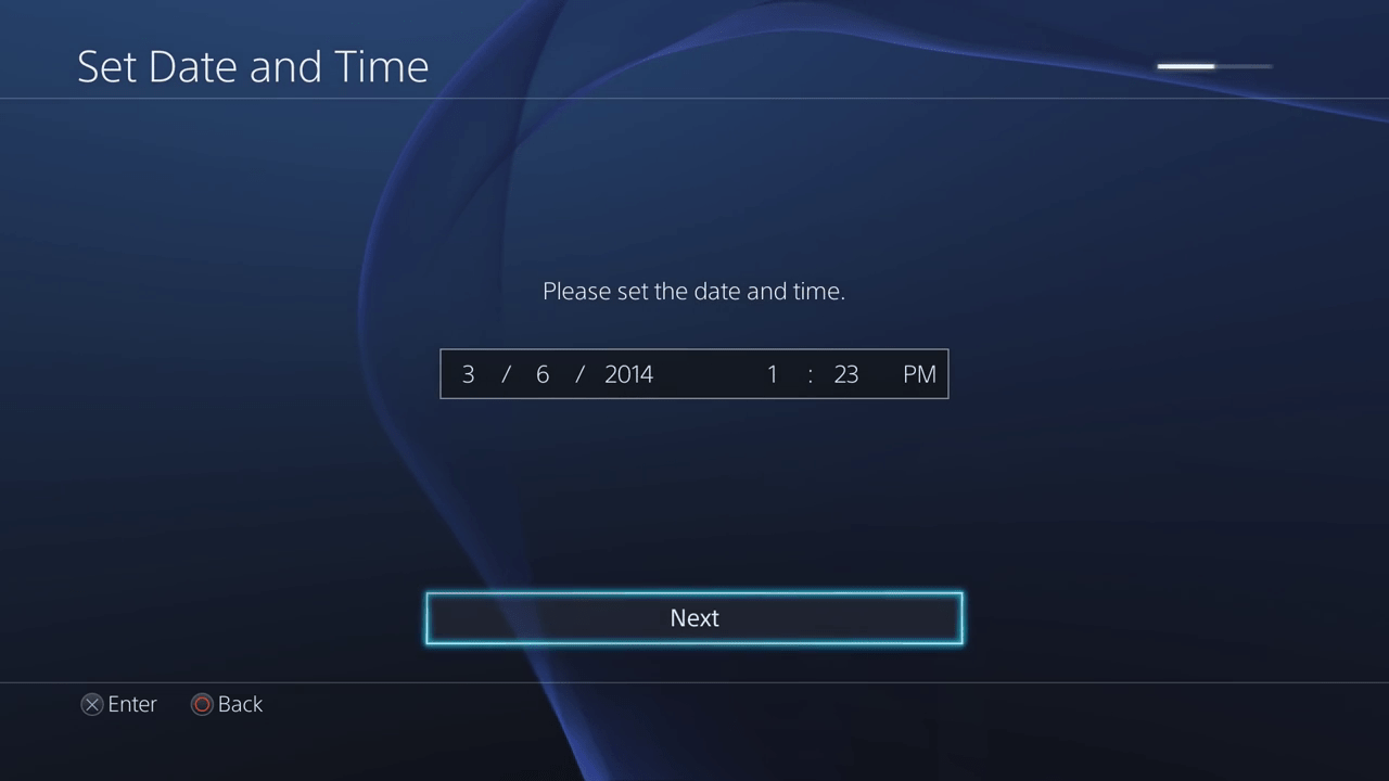 Playstation 4 First Time Setup