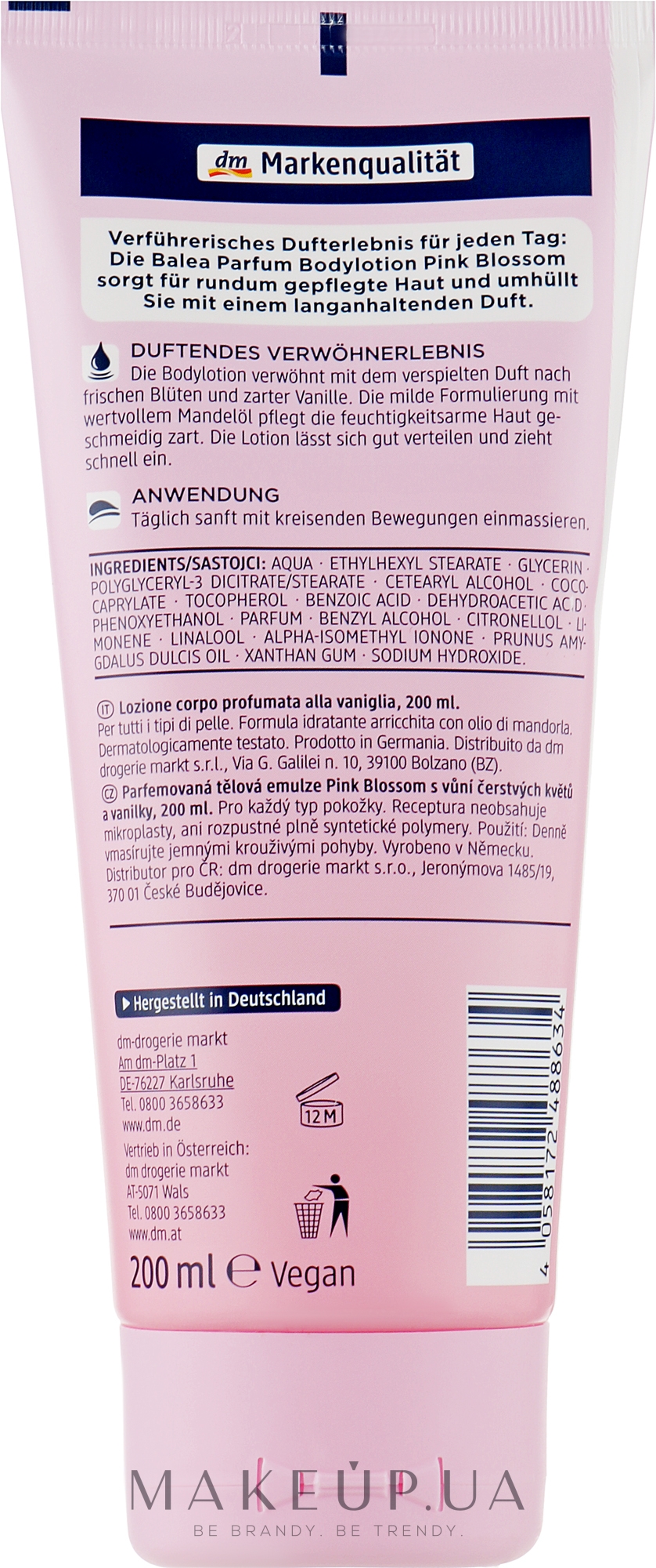 Отзывы о Лосьон для тела Balea Parfum Body Lotion Pink Blossom