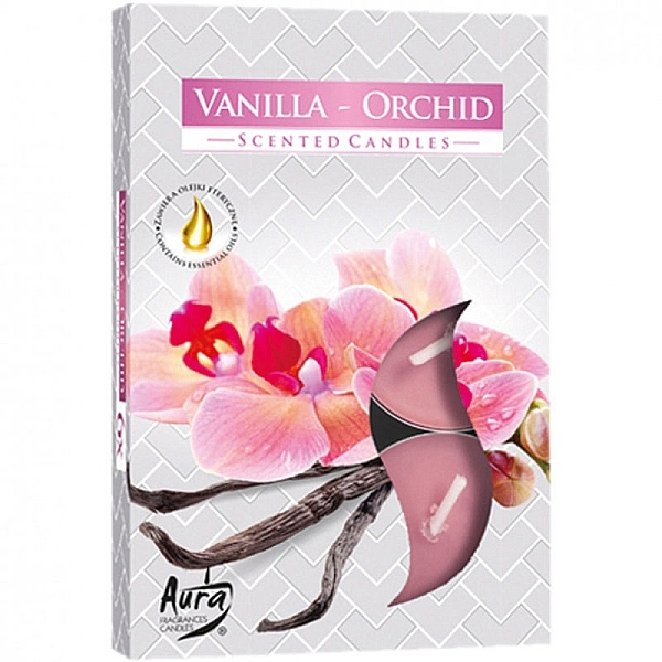 Набор чайных свечей "Ванильорхидея" Bispol VanillaOrchid Scented