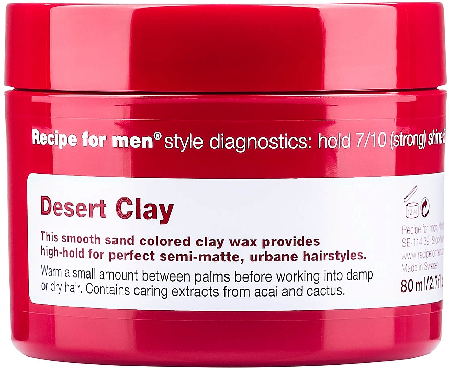 Recipe for Men Desert Clay Wax Глинавоск для укладки волос купить по лучшей цене в Украине