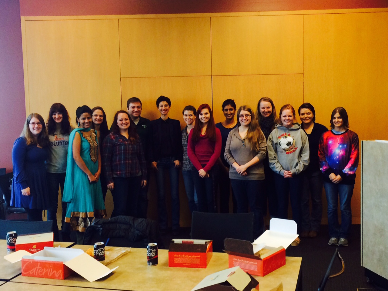 Group photo from our meeting with Dr. Chanda PrescodWeinstein Women
