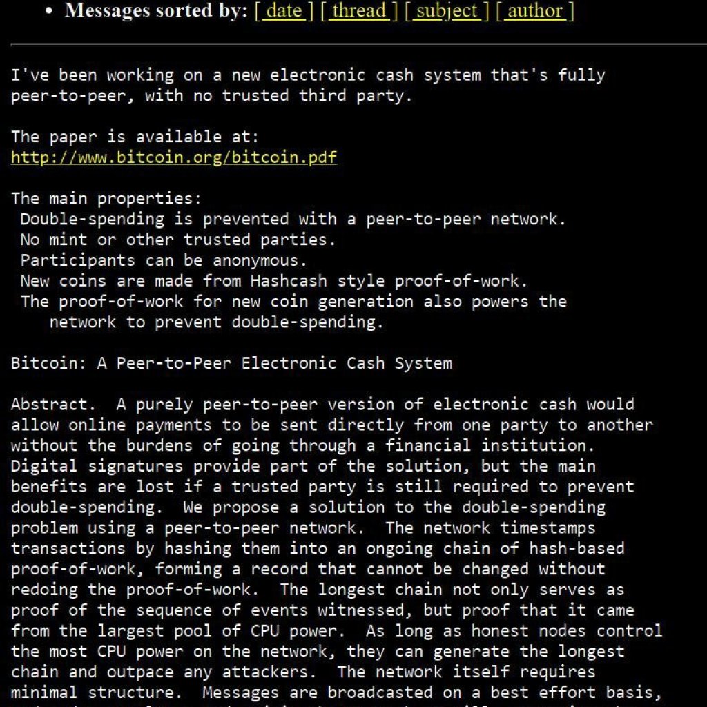 Satoshi Bitcoin White Paper Clocks 17 Years This Month: Electronic mail That Began It All – U.Immediately Satoshi Bitcoin White Paper Clocks 17 Years This Month: Electronic mail That Began It All – U.Immediately