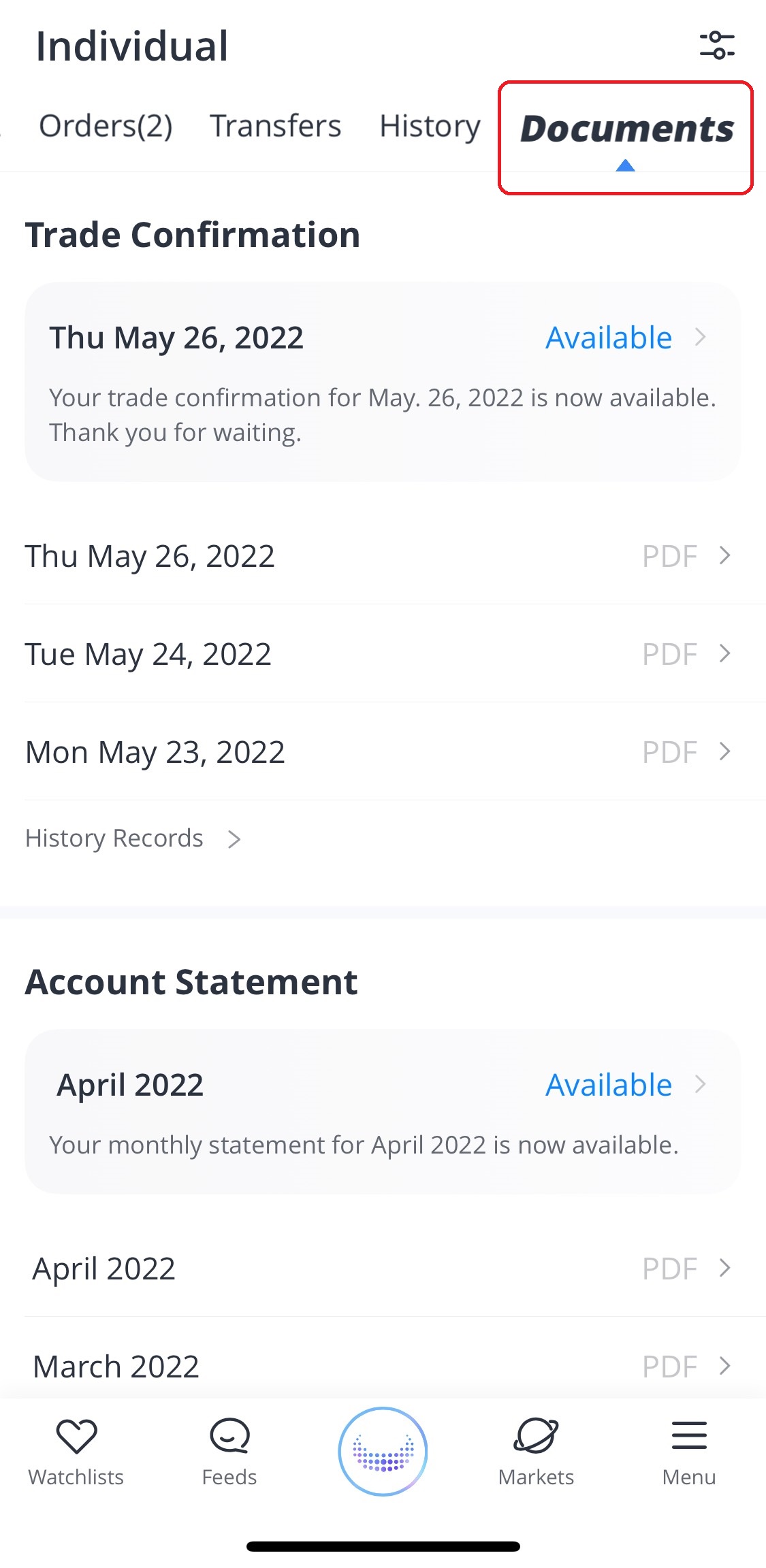 How do I get my monthly account statement?