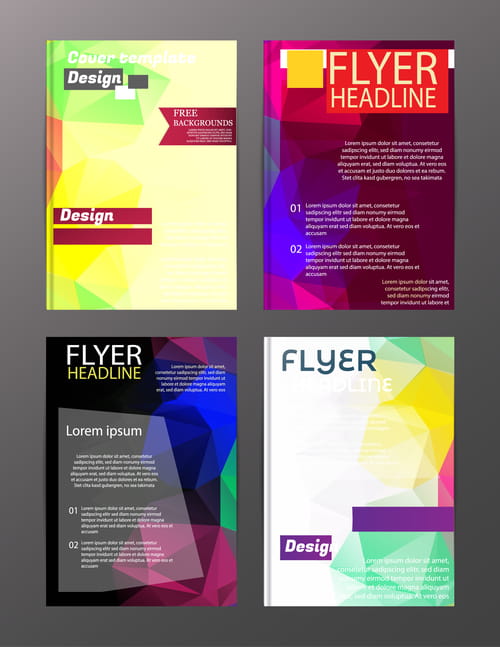 Flyer template abstract styles vector eps UIDownload